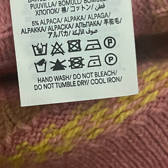 Boden Pink Multicolor Edie Fair Isle Sweater in Pink Birds Large - Picture 9 of 9